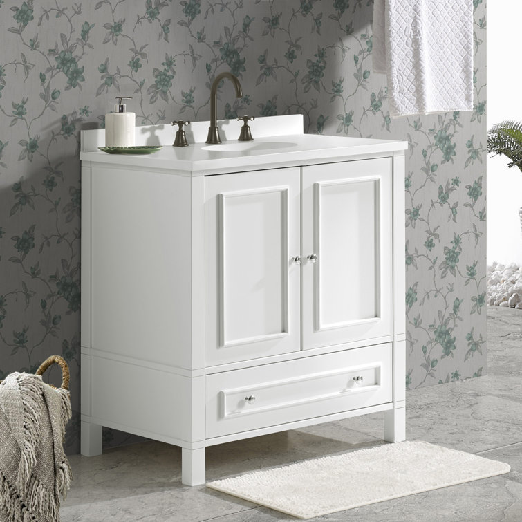 Alaterre 30" Single Bathroom Vanity Base Only in White & Reviews Wayfair